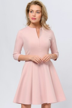 Платье розового цвета с рукавами длиной 3/4  1001 dress