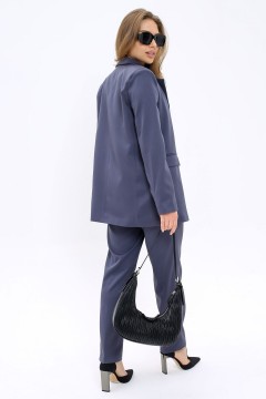 Костюм классический серый с брюками и пиджаком 27500 София37(фото3)