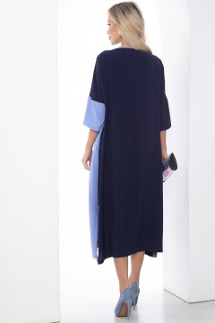 Платье длинное синие с карманами Lady Taiga(фото4)
