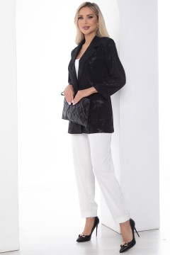 Жакет чёрный с карманами Lady Taiga(фото2)