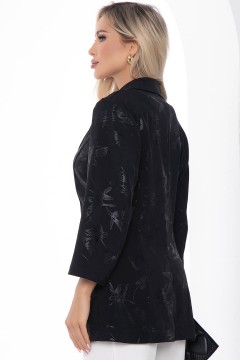 Жакет чёрный с карманами Lady Taiga(фото3)