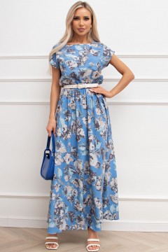 Платье длинное с цветочным принтом Дарья №111 Valentina