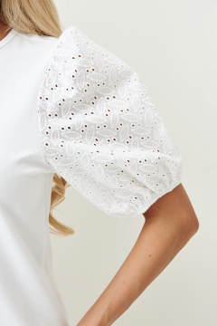 Блузка трикотажная белого цвета Lona(фото3)
