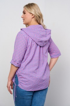 Блузка с капюшоном в стиле спорт шик Intikoma(фото6)