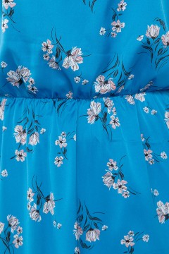 Платье длинное синее с цветочным принтом Lady Taiga(фото3)