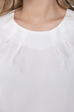 Блузка белая из штапеля Lady Taiga(фото3)