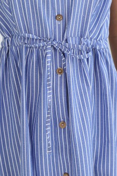 Платье летнее сине-белого цвета с кулиской Wisell(фото5)