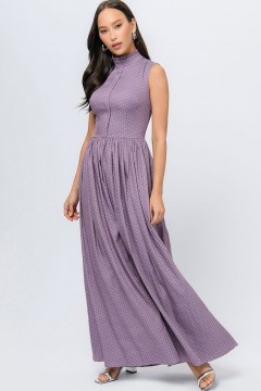 Платье лиловое в горох 1001 dress(фото2)