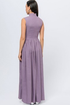 Платье лиловое в горох 1001 dress(фото3)