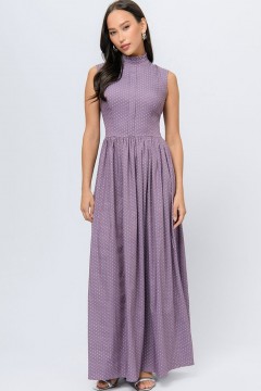 Платье лиловое в горох 1001 dress