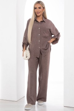 Костюм с брюками и рубашкой коричневого цвета Lady Taiga(фото2)
