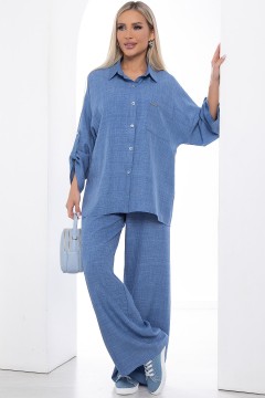 Костюм с брюками и рубашкой синего цвета Lady Taiga(фото2)