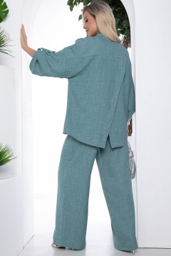 Костюм с брюками и рубашкой бирюзового цвета Lady Taiga(фото4)