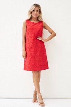 Платье летнее красное без рукавов Lona(фото2)