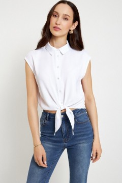 Блузка белая с завязками 10200270373 Concept Club