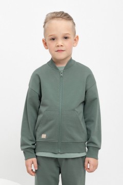 Зелёная куртка для мальчика КР 302415/зеленый мох к462 жакет Crockid(фото2)