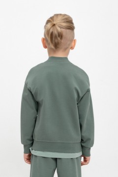 Зелёная куртка для мальчика КР 302415/зеленый мох к462 жакет Crockid(фото4)