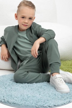 Зелёная куртка для мальчика КР 302415/зеленый мох к462 жакет Crockid