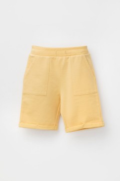 Шорты из футера жёлтого цвета для мальчика КР 400642/пшеница к462 шорты Crockid(фото2)