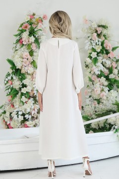 Платье длинное белое с карманами Wisell(фото5)