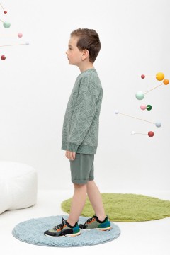 Шорты зелёного цвета для мальчика КР 400642/зеленый мох к462 шорты Crockid(фото3)