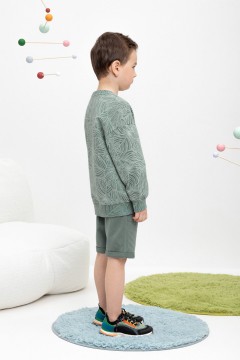 Шорты зелёного цвета для мальчика КР 400642/зеленый мох к462 шорты Crockid(фото2)