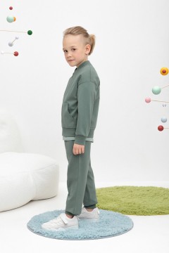 Брюки зелёного цвета для мальчика КР 400632/зеленый мох к462 брюки Crockid(фото2)