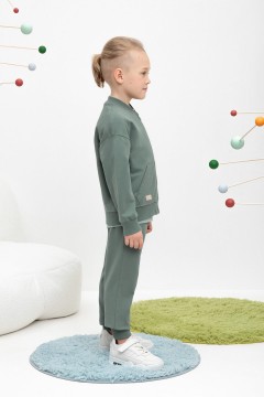 Брюки зелёного цвета для мальчика КР 400632/зеленый мох к462 брюки Crockid(фото3)