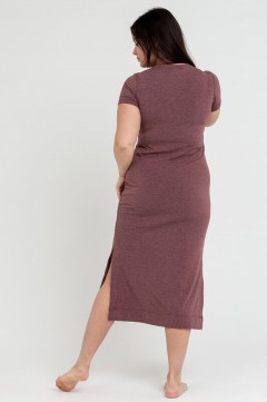 Платье длинное коричневого цвета с принтом 5238 София37(фото4)