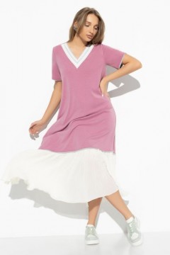 Платье длинное розовое Charutti(фото2)