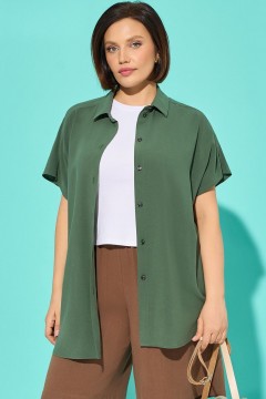 Рубашка летняя зелёного цвета Aquarel