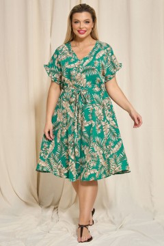 Платье бирюзово-зелёное с кулиской Dora(фото2)