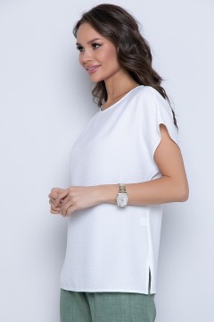 Блузка белая с короткими рукавами Diolche(фото2)