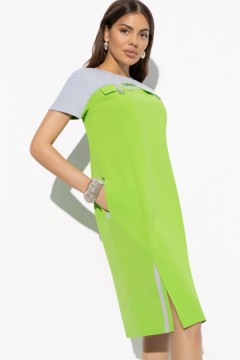 Платье ярко-зелёного цвета с акцентной зоной плеч Charutti(фото2)