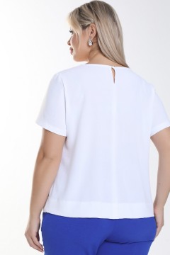 Блузка белая с короткими рукавами Agata(фото3)