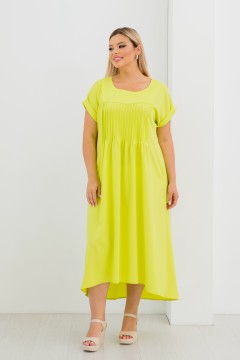 Платье длинное летнее в лимонном цвете Novita(фото2)