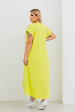 Платье длинное летнее в лимонном цвете Novita(фото4)