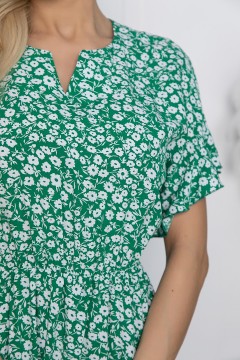 Платье миди зелёное с воланом Lady Taiga(фото3)