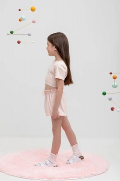 Шорты розового цвета для девочки КР 400688/зефир к483 шорты Crockid(фото3)