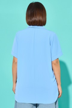 Блузка со складкой голубого цвета Aquarel(фото3)