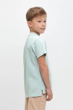 Джемпер поло голубого цвета для мальчика КР 302391/голубая дымка к480 фуфайка  Crockid(фото3)