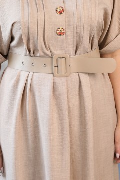 Платье длинное бежевое с карманами Wisell(фото4)