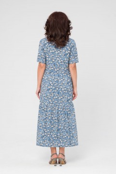 Платье длинное летнее с цветочным принтом Serenada(фото3)