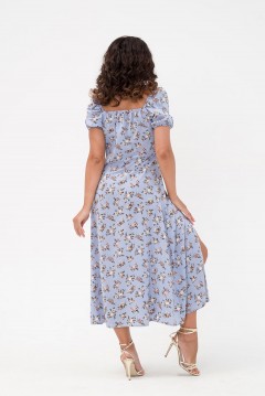 Платье голубое с разрезом Serenada(фото4)