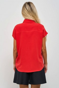Рубашка льняная красная Jetty(фото3)