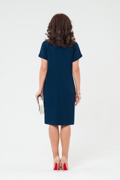 Платье тёмно-синее с разрезом Serenada(фото3)