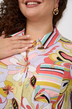 Платье-рубашка свободного силуэта с принтом Intikoma(фото3)