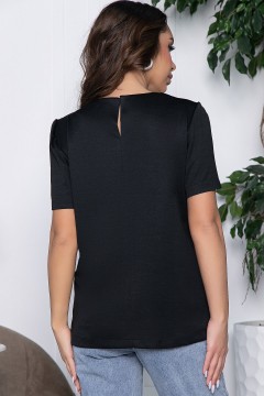 Блузка чёрного цвета трикотажная Lady Taiga(фото3)