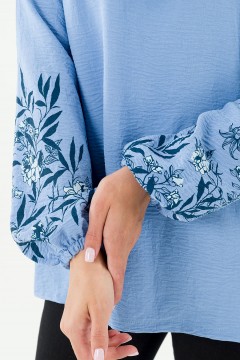 Блузка голубая с длинными рукавами Serenada(фото3)