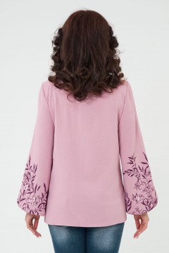 Блузка розовая в стиле бохо Serenada(фото4)